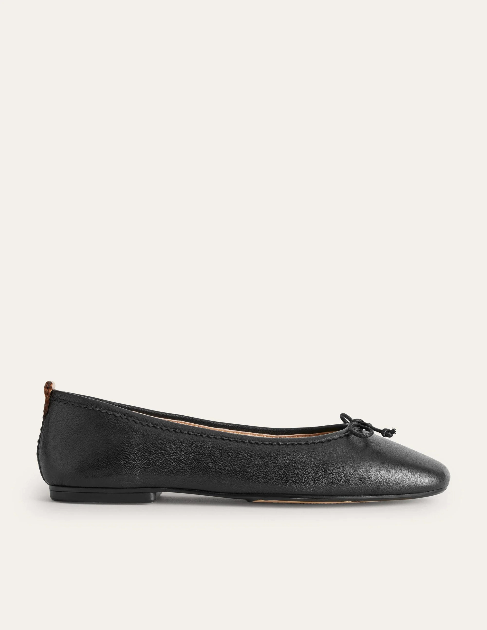 Kitty Flexi Sole Ballet Pumps-Black Leather | Boden UK
