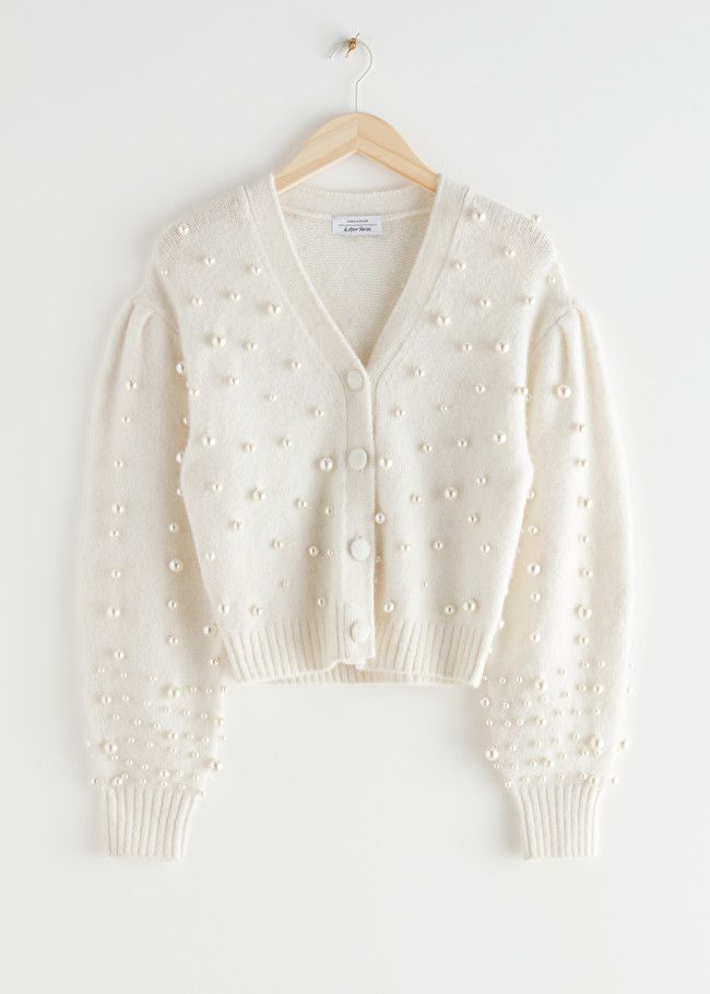 Pearl Embellished Alpaca Blend Cardigan | & Other Stories (EU + UK)