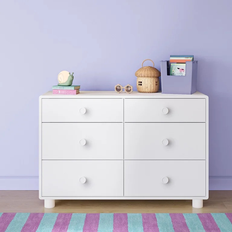 Mainstays Kids 6 Drawer Dresser, White | Walmart (US)