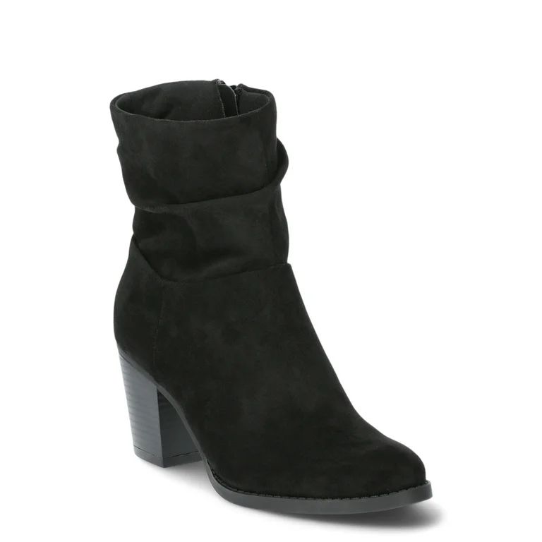 Time and Tru Women's Western Slouch Heeled Booties, Sizes 6-11 | Walmart (US)