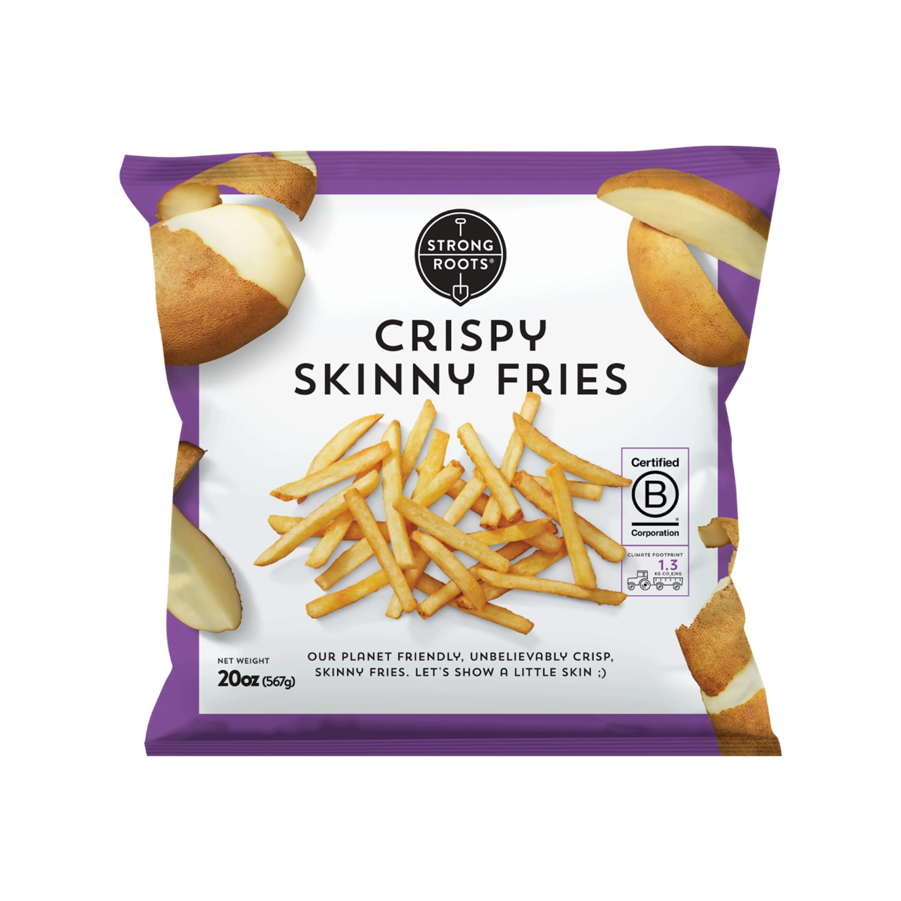 Strong Roots Crispy Skinny Fries, 20 oz Plastic Bag (Frozen) | Walmart (US)