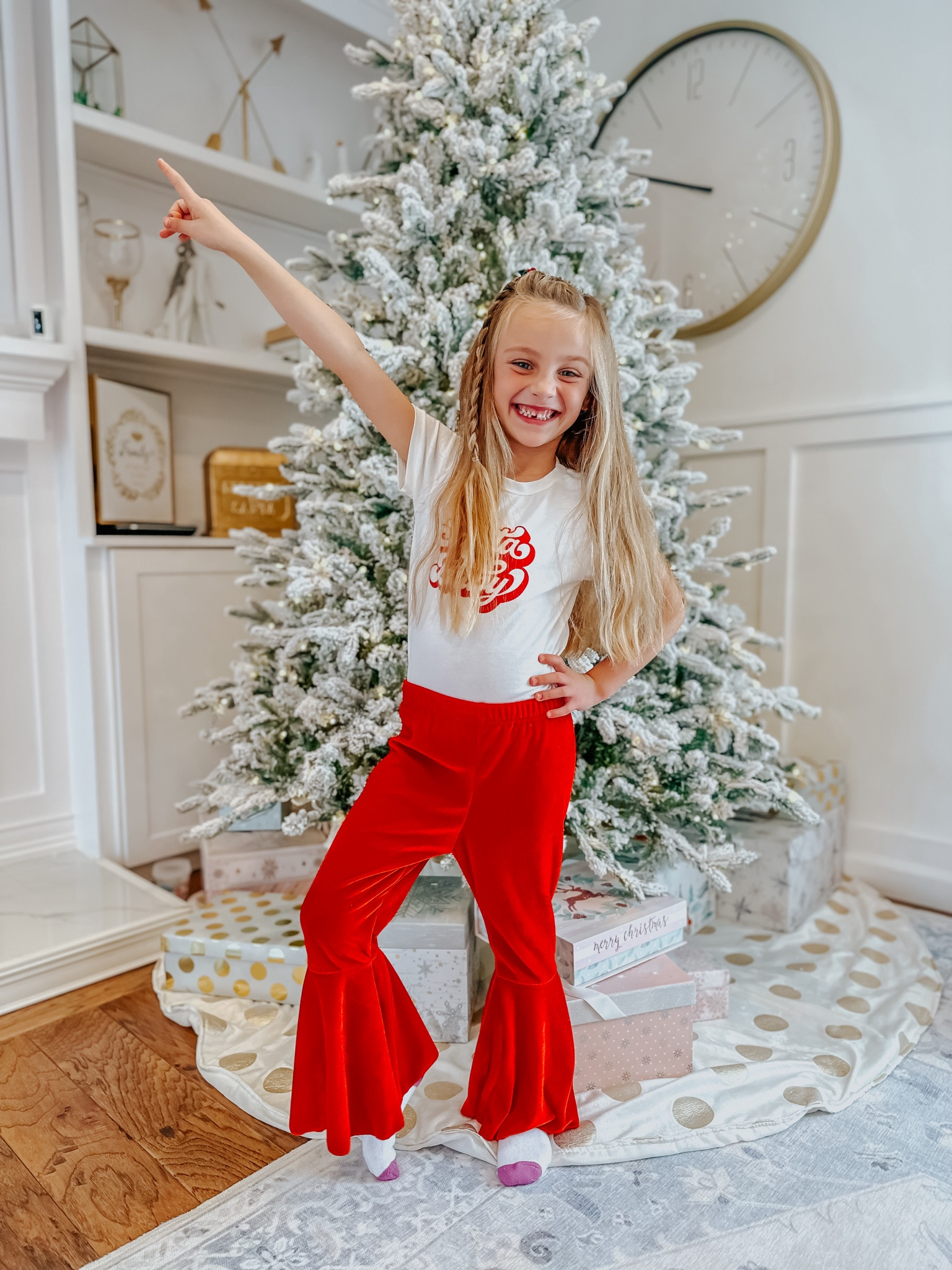 I love this little outfit because you can get multiple uses out of it for the holidays! 

Flare Pants. Santa Outfit. Christmas Outfit. Kids Christmas Outfit. Aesthetic Christmas Tree. Christmas Tree. 

#LTKSeasonal #LTKKids #LTKHoliday
