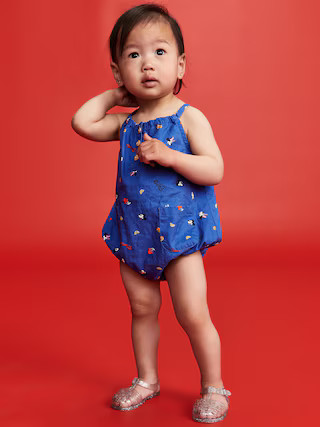 Old Navy x Disney© Linen-Blend Sleeveless One-Piece Romper for Baby | Old Navy | Old Navy (US)