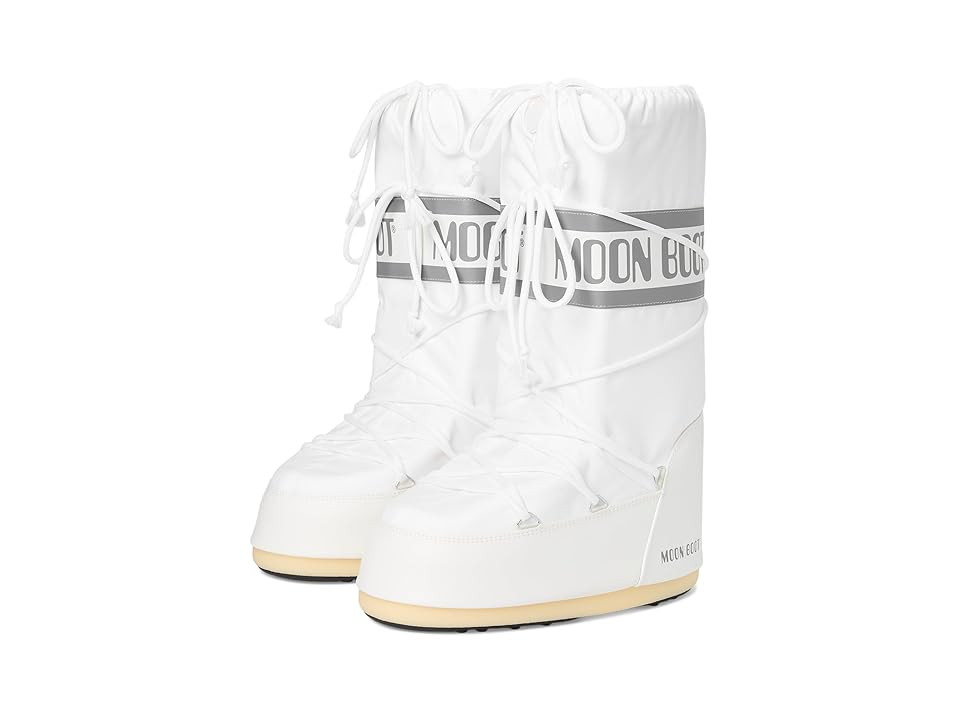 MOON BOOT Icon Nylon Boots White : EU 35-38 (US Men's 3.5-6 - Women's 4.5-7) Medium | Zappos
