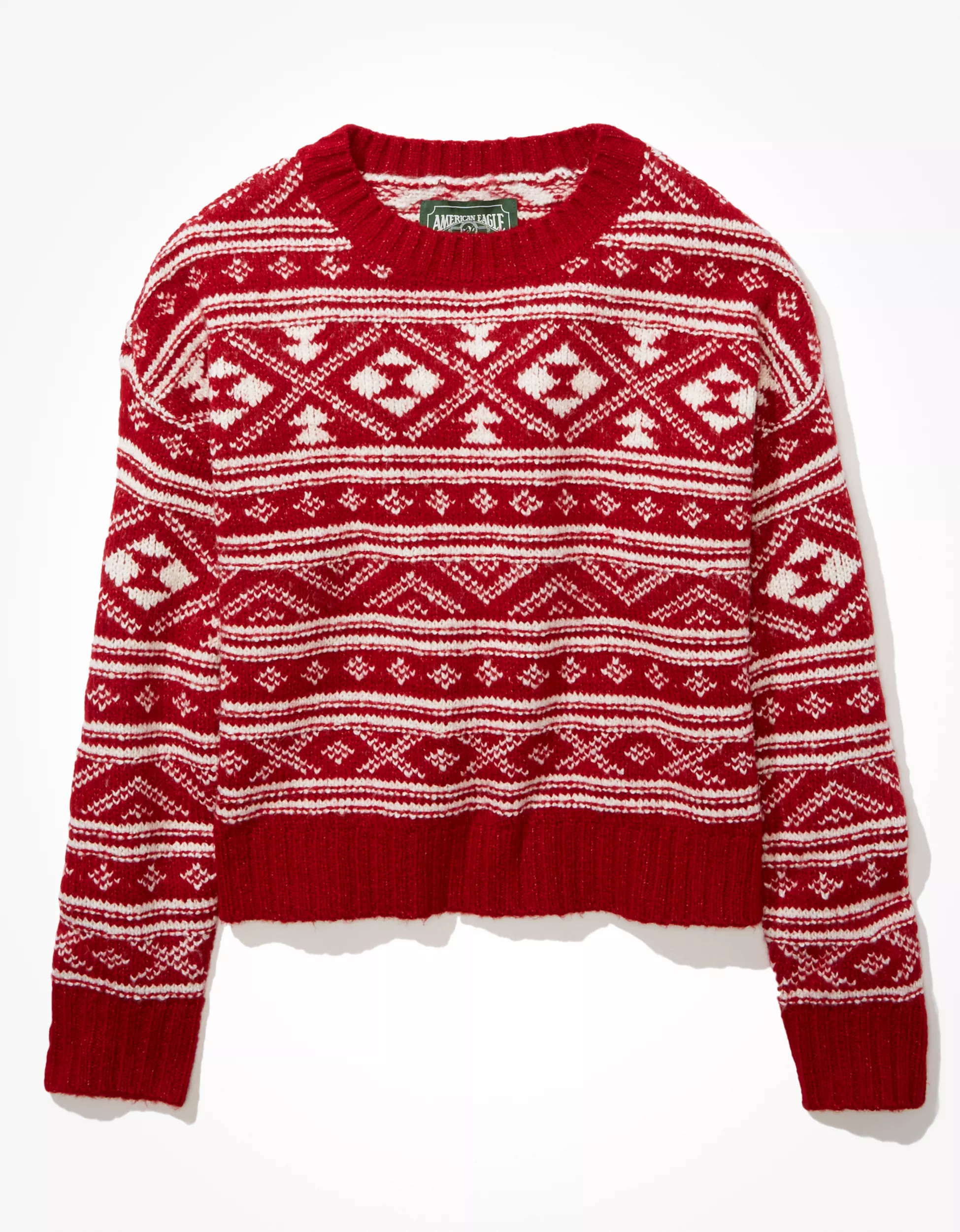 AE Fairisle Snowdrift Sweater | American Eagle Outfitters (US & CA)