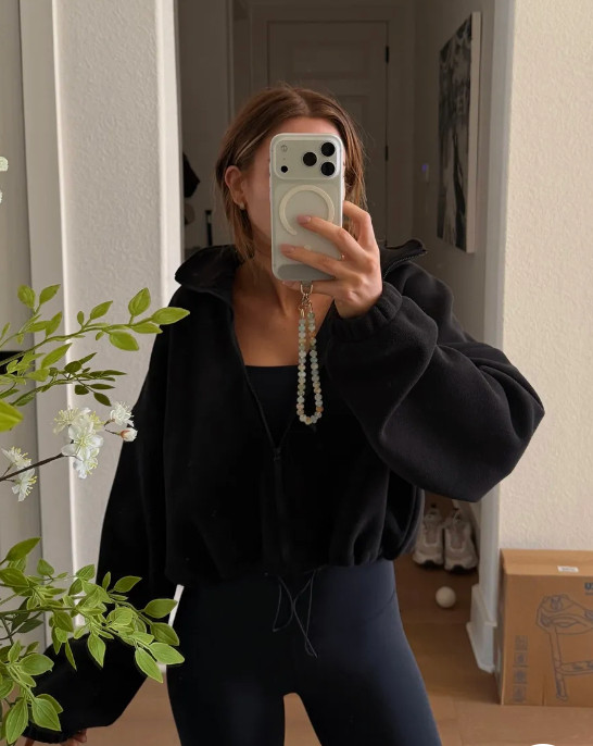 the best zip-up fleece! size:small 
amazon, amazon fleece, winter jacket, activewear, michele jaliene 

 #LTKootd #LTKActive