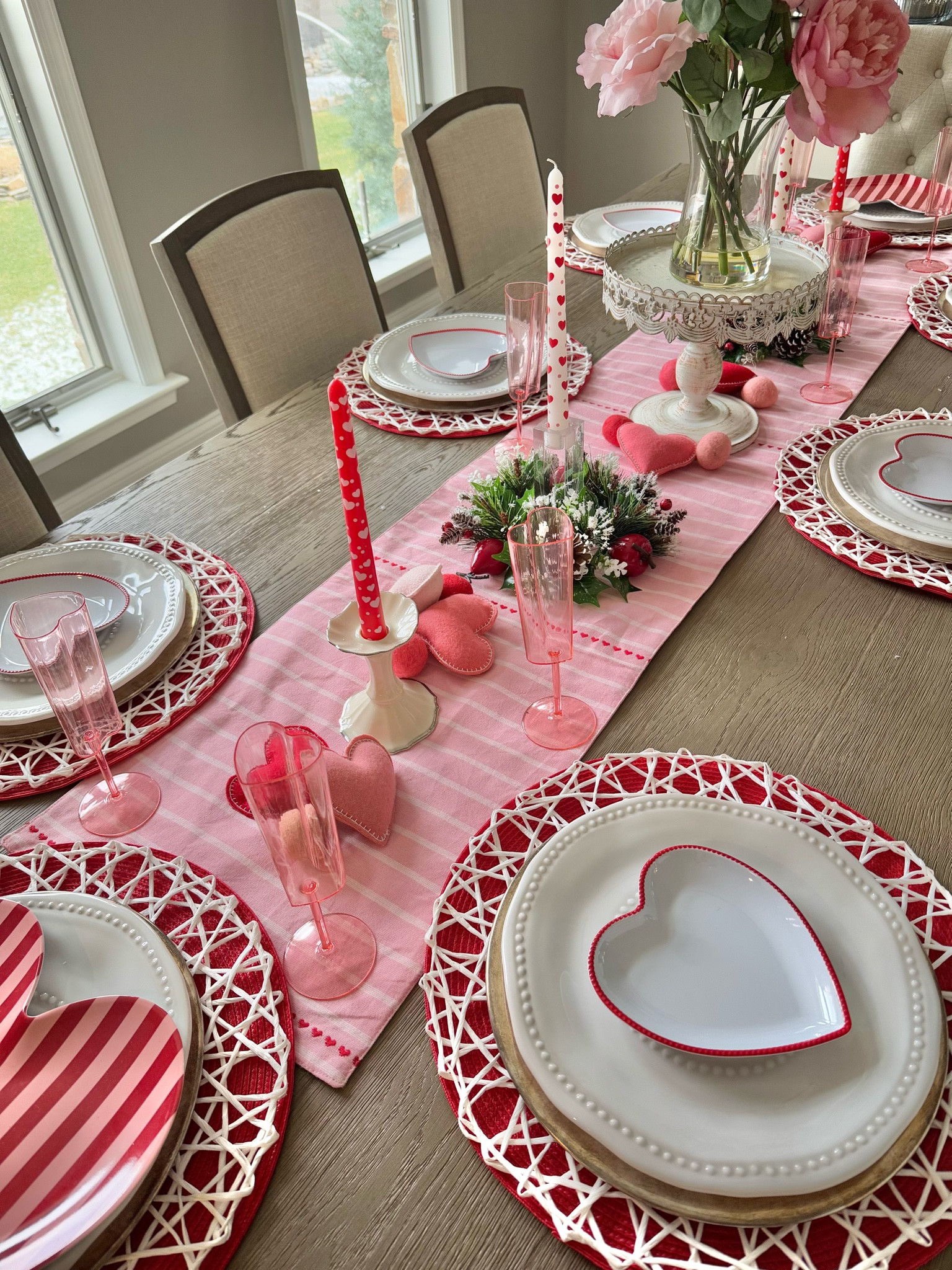 Valentine’s Day table, galentine’s table, galentines day, galentine’s day, Valentine’s tablescape, Valentine’s Day plates, heart plates, Valentine’s Day champagne flutes, heart champagne glasses, heart champagne flutes 

#LTKHome #LTKSeasonal #LTKFindsUnder50