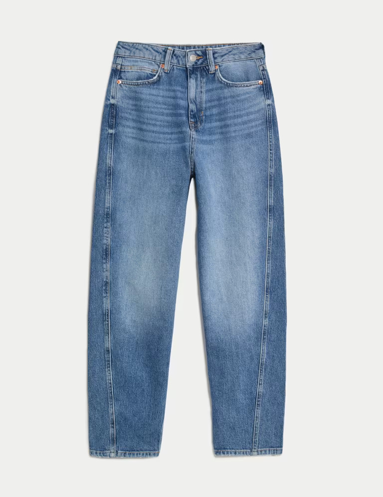 High Waisted Carrot Leg Ankle Grazer Jeans | Marks & Spencer (UK)