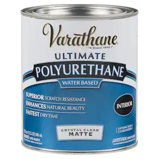 Varathane 1 qt. Clear Matte Water-Based Interior Polyurethane 262074 - The Home Depot | The Home Depot