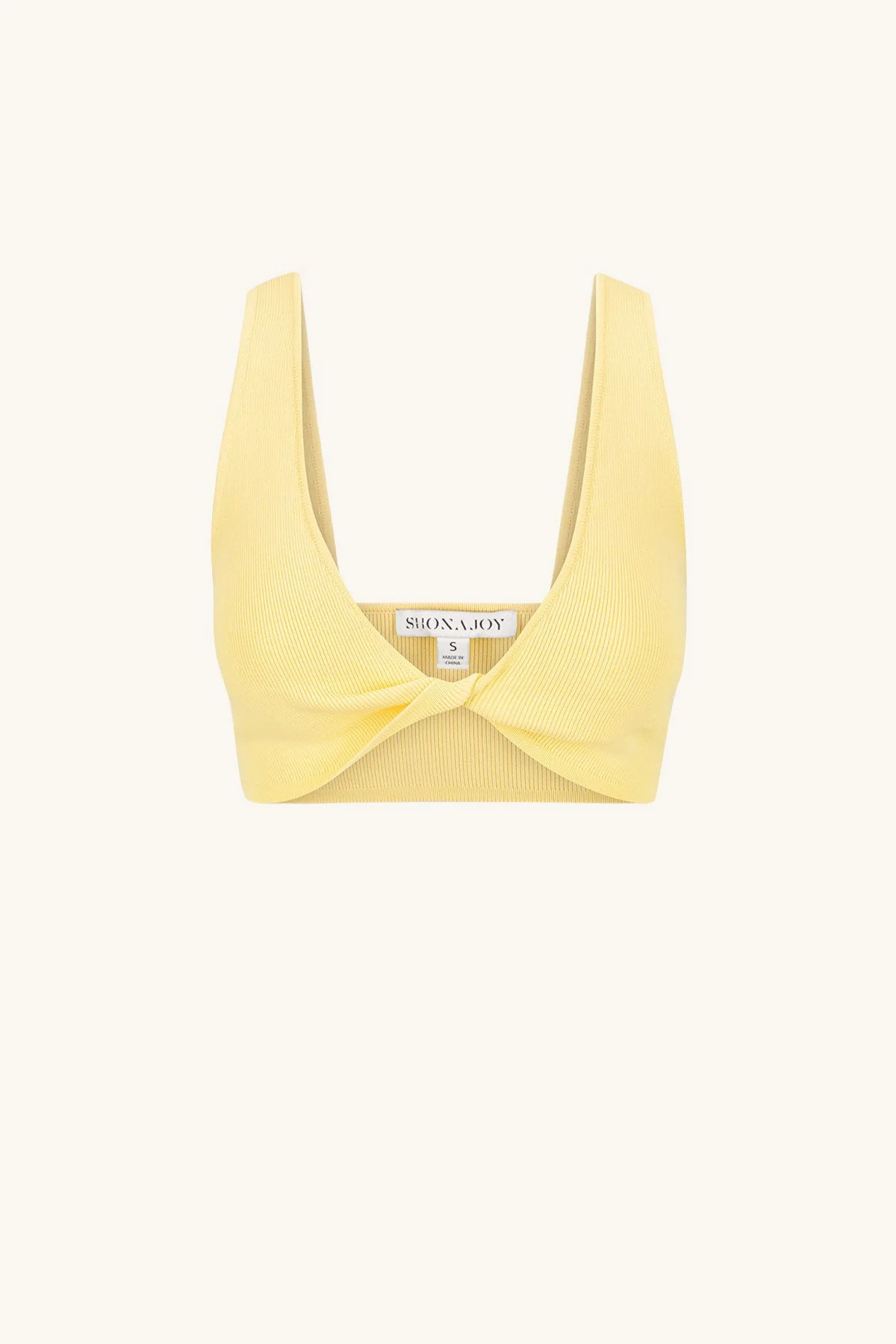 Basic Twist Front Bralette | Lemon | Tops | Shona Joy | Shona Joy
