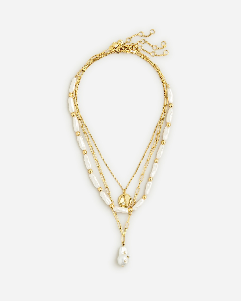 Layered pearl pendant necklace | J. Crew US