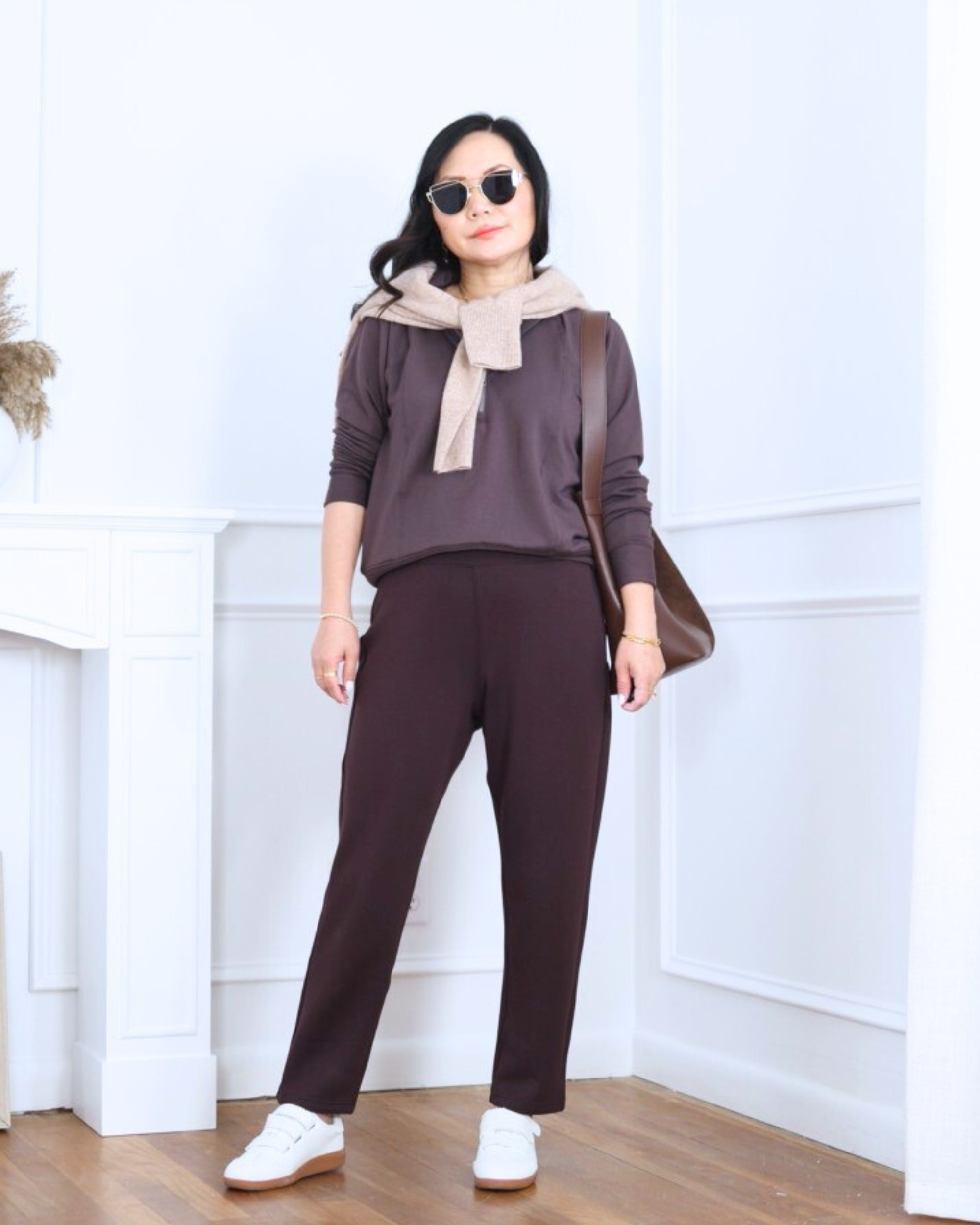 Layered and easy — a half-zip sweater with an extra sweater from Quince, paired with Spanx pants and Steve Madden sneakers. Cozy, practical, and effortlessly put together for busy days. I’m 5’2, wearing size XS.

#LTKootd #LTKOver40 #LTKPetite