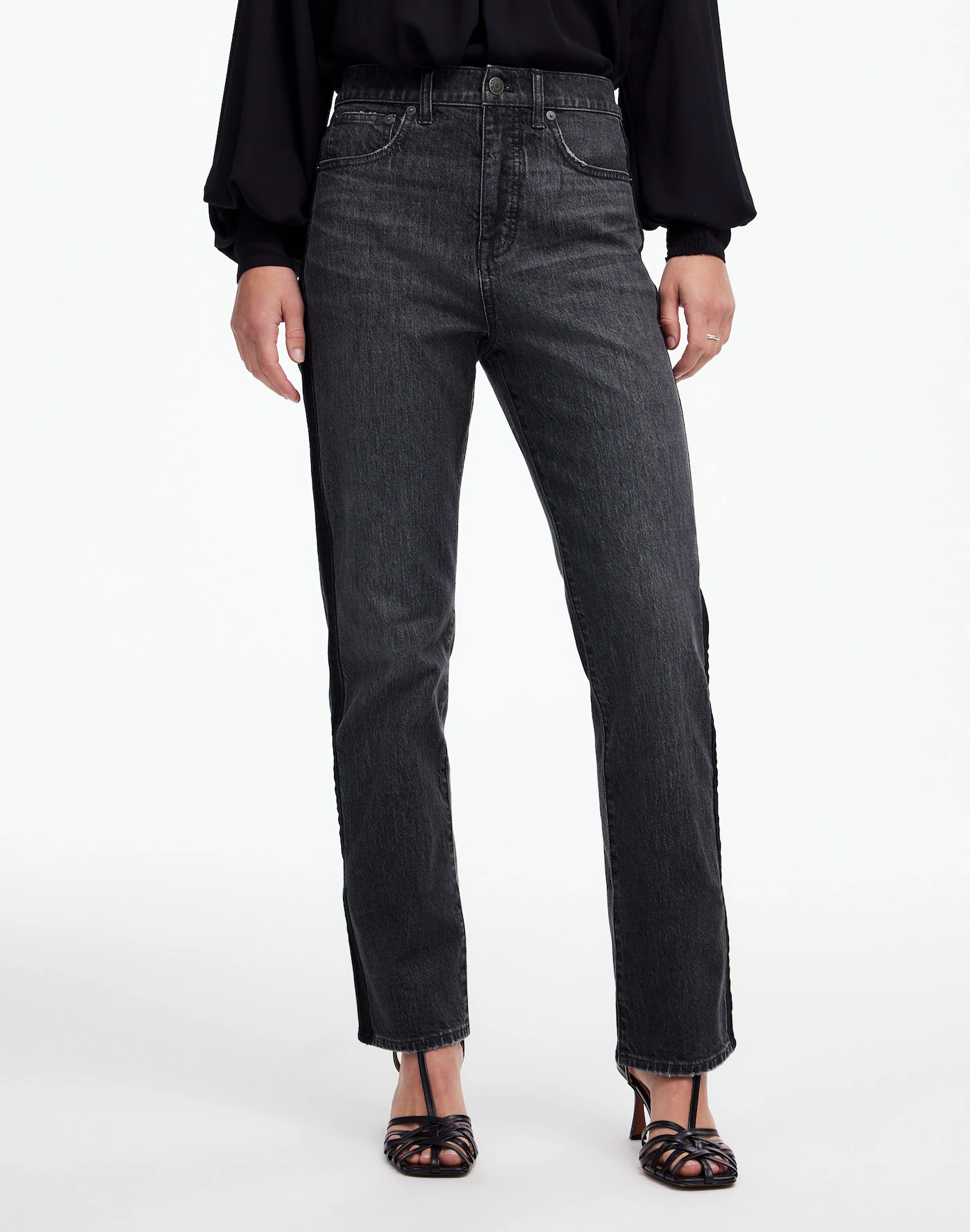 The '90s Straight Jean in Rojas Wash: Tux Stripe Edition | Madewell