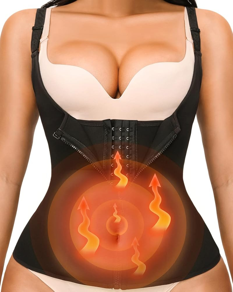 YADIFEN Waist Trainer for Women,Zipper Corset Body Shaper for Tummy Control Neoprene Cincher Swea... | Amazon (US)