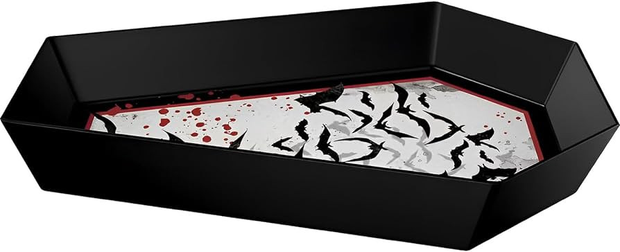 Amscan Dark Manor Coffin Shaped Melamine Bowl - 12.8" x 8" (Pack of 1) - Spooky Serving Dish, Per... | Amazon (US)