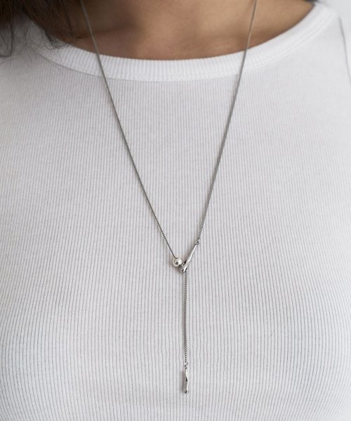 deep drop necklace silver | Musinsa Global