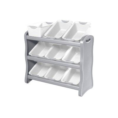 Sterilite 9 Bin Storage Rack With Gray Handles | Target