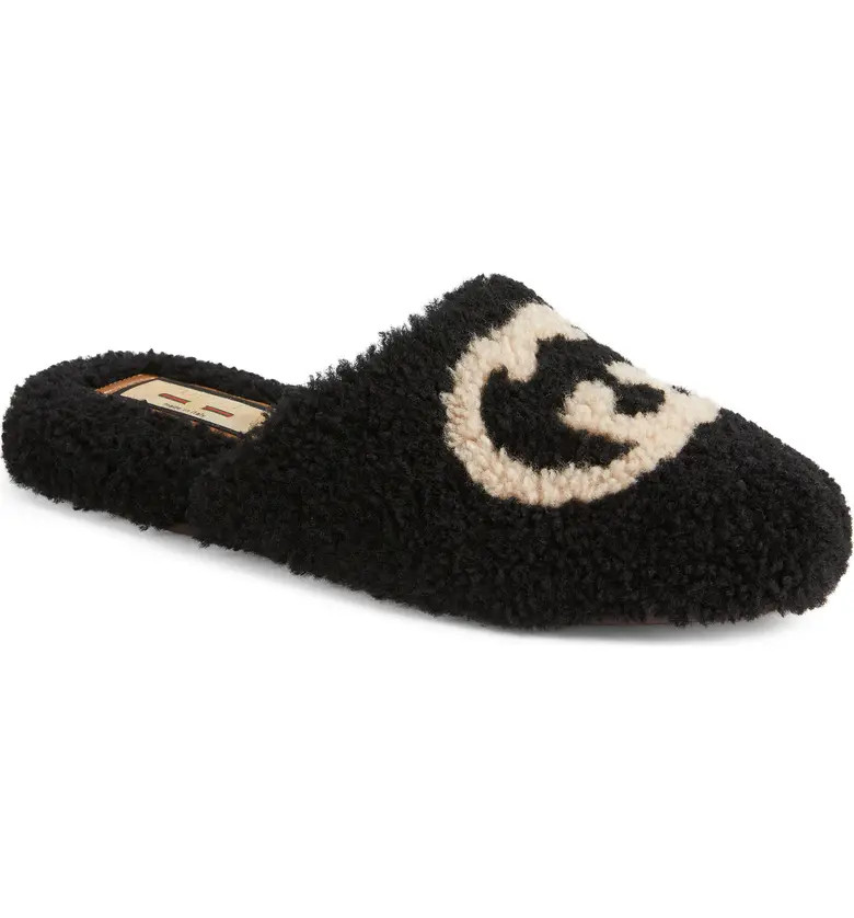 Eileen Logo Faux Shearling Slipper | Nordstrom