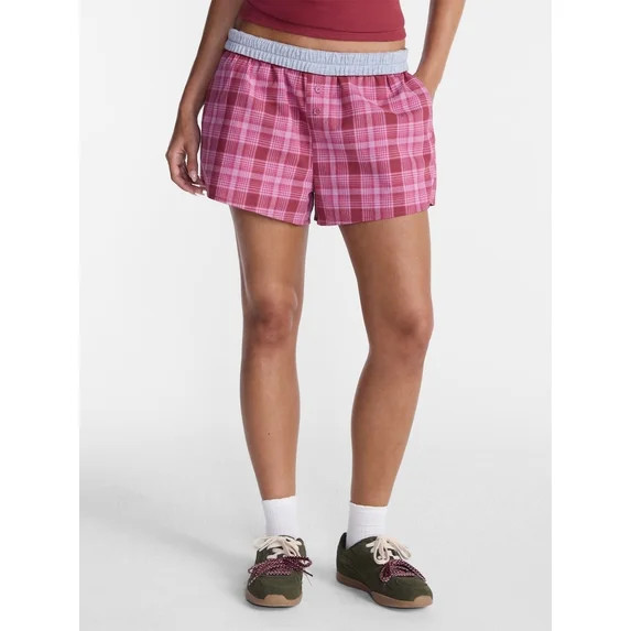 Hero image 0 of No Boundaries Cotton Boxer Shorts, 3" Inseam, Women's and Women's Plus XXS-4X, 0 ... | Walmart (US)
