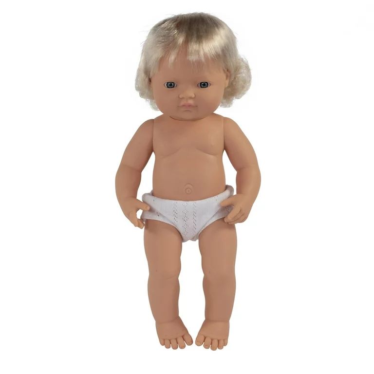 Miniland Educational 15" Caucasian Blonde Girl Baby Doll, with Anatomically Correct Features | Walmart (US)