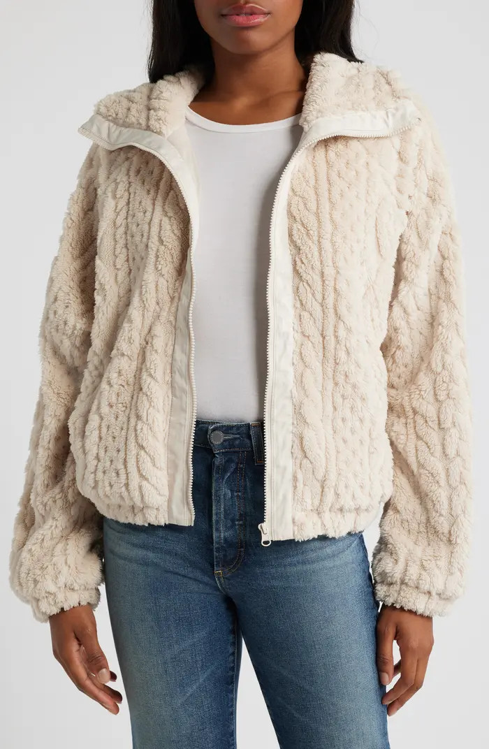 Thread & Supply Cable Stitch Fleece Jacket | Nordstrom | Nordstrom