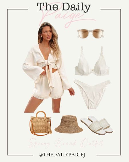 If you’re going on a spring break trip, whether it be with girlfriends or family, you need this fringe two piece set for a night out or a great beach coverup! I’m obsessed with these fringe cream shorts with matching tie top. Pair it with some straw accessories like a straw hat or straw bag and you’re good to go! 

Fringe set, beach coverup, vacation outfit, date night outfit, vacation looks

#LTKtravel #LTKSeasonal #LTKfindsunder100