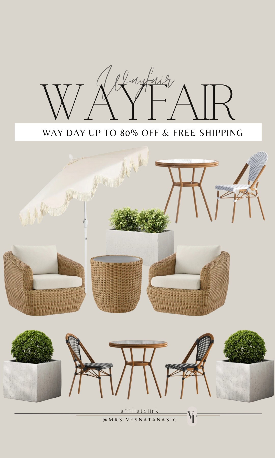 Wayfair’s biggest sale of the year WAY DAY is 4/26 - 4/28 only! Shop up to 80% off plus free shipping sitewide! @wayfair #wayfair #wayday #wayfairfinds #outdoor #patio #bistroset #patioset 

#LTKSeasonal #LTKSaleAlert #LTKHome