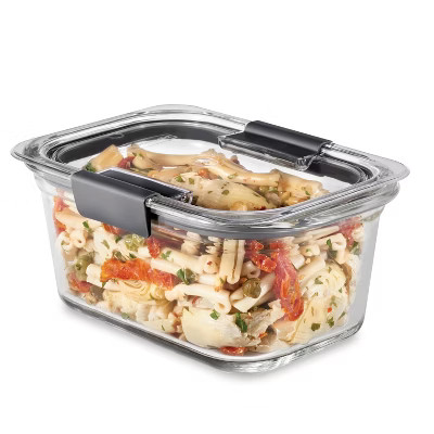 Rubbermaid OS 4.7 Cup/1.1 Liter Brilliance Glass: Microwave, Freezer & Oven Safe Food Storage Con... | Target