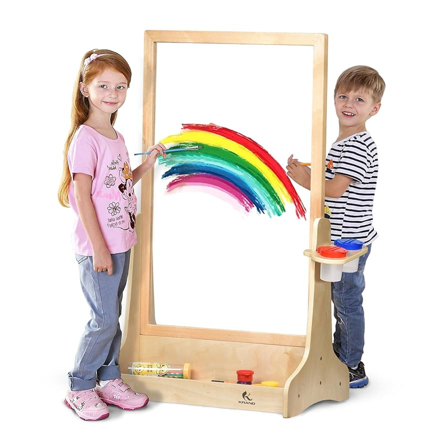 Double-Sided Plexiglass Painting Art Easel, Easy to Clean, Kids Drawing Board On Both Sides, Fun ... | Amazon (US)