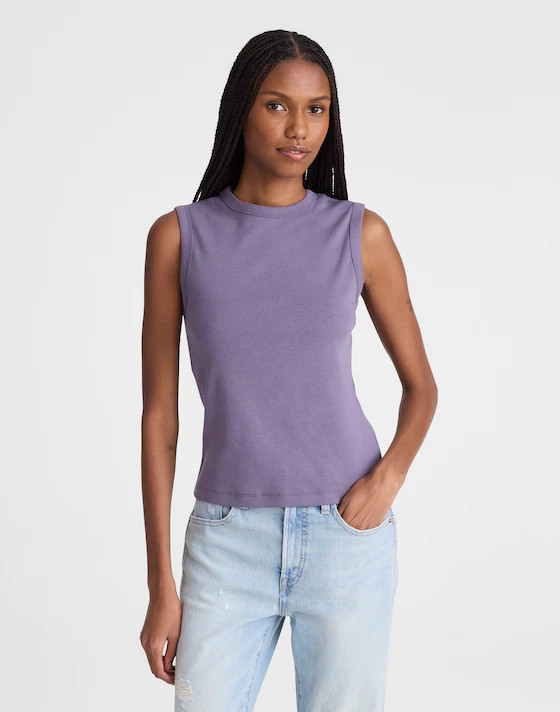 The '90s Shell Tank in Compact Cotton | Madewell