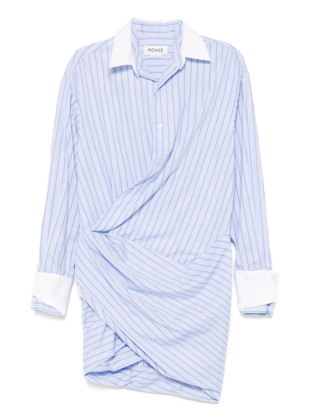 Monse wrap-shirt Dress | Blue | FARFETCH UK | Farfetch Global