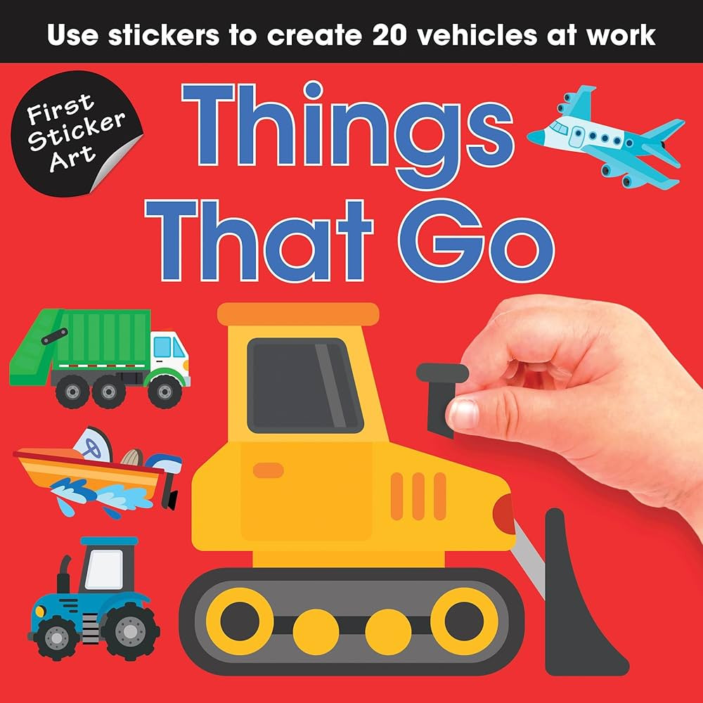 First Sticker Art: Things That Go: Color By Stickers for Kids, Make 20 Pictures! (Perfect Easter ... | Amazon (US)