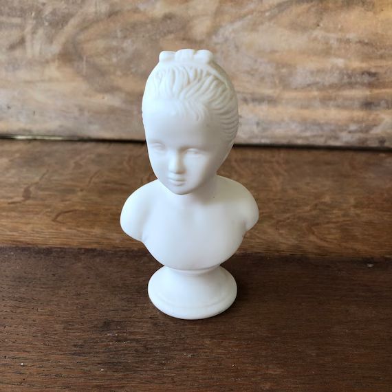 Vintage Female Bust Statue Small Female Statue - Etsy | Etsy (US)