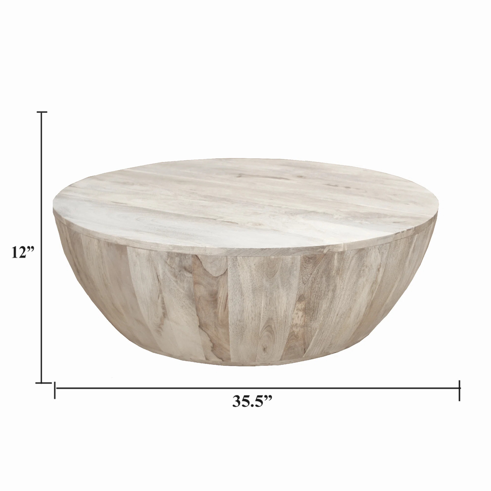 Teasdale Solid Wood Single Drum Coffee Table | Wayfair North America