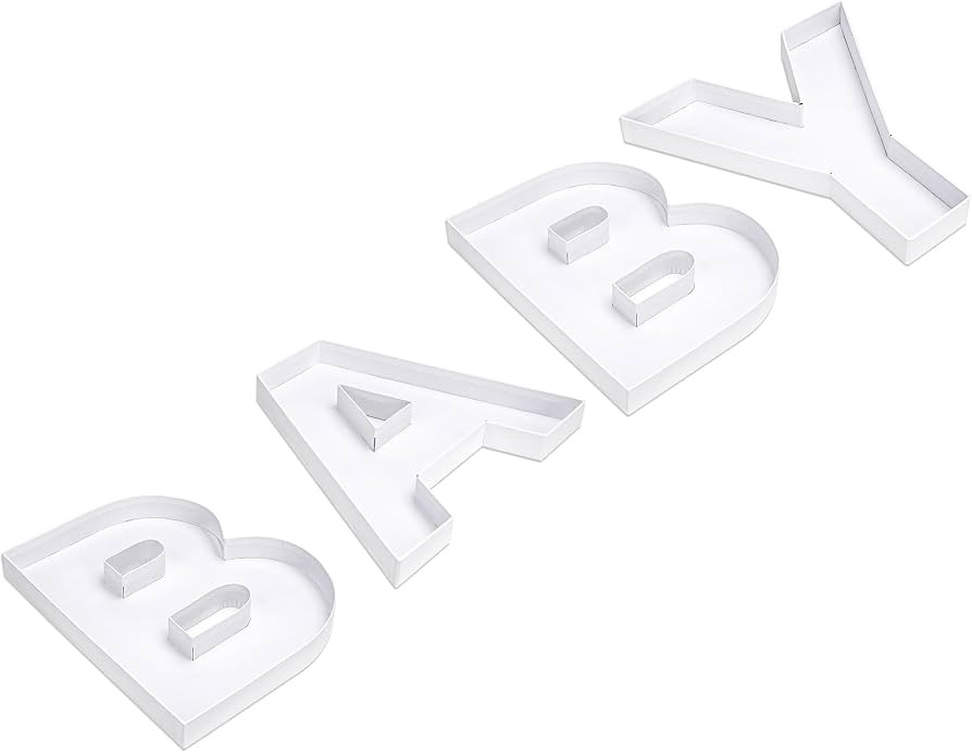 VLN DESIGNS Charcuterie Baby Letter Boxes - Gender Reveal Decorations, Baby Shower Decor Girl, Ch... | Amazon (US)
