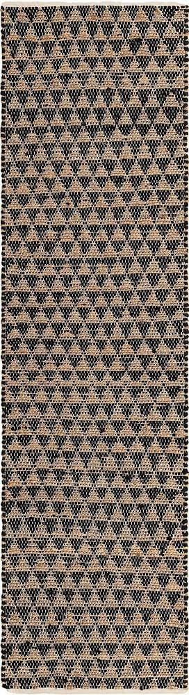 Unique Loom Chindi Jute Collection Area Rug (2' 7" x 10' Runner, Black/ Natural) | Amazon (US)