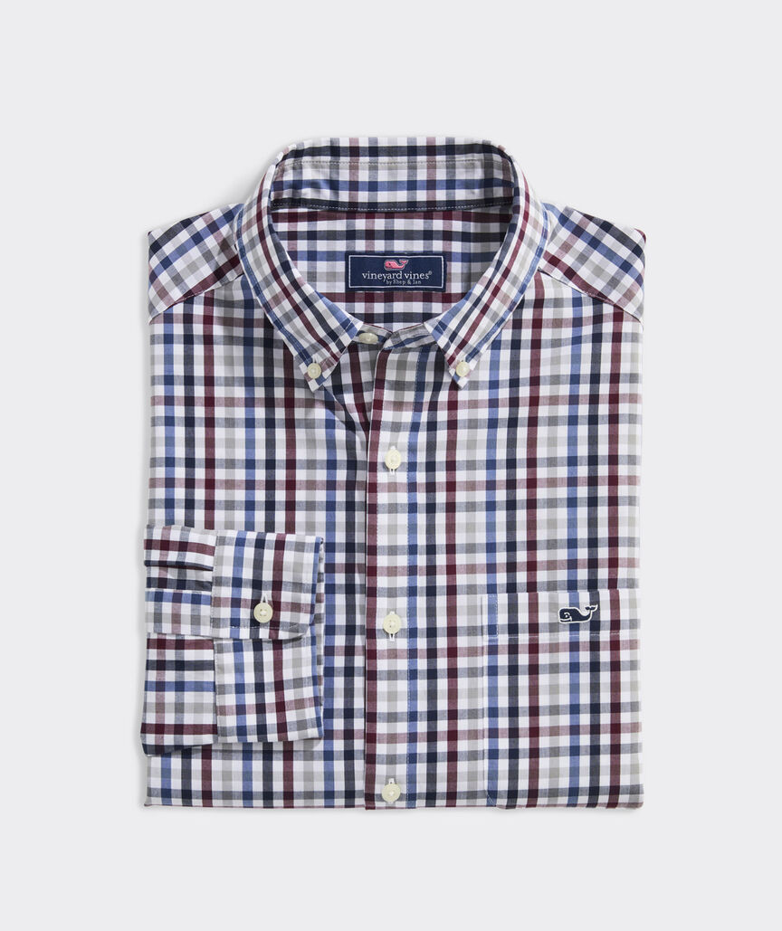 Stretch Poplin Tattersall Shirt | vineyard vines