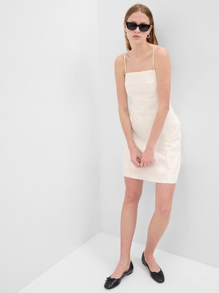Linen-Blend Mini Dress | Gap (US)