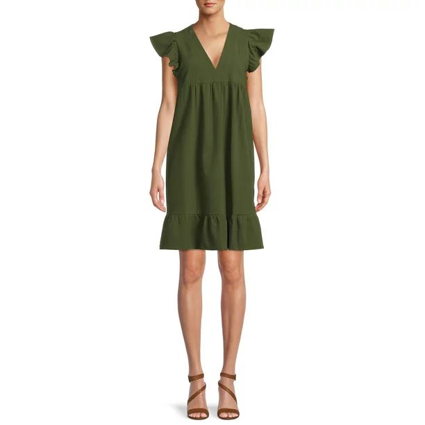 The Get Women's Tiered Babydoll Midi Dress - Walmart.com | Walmart (US)