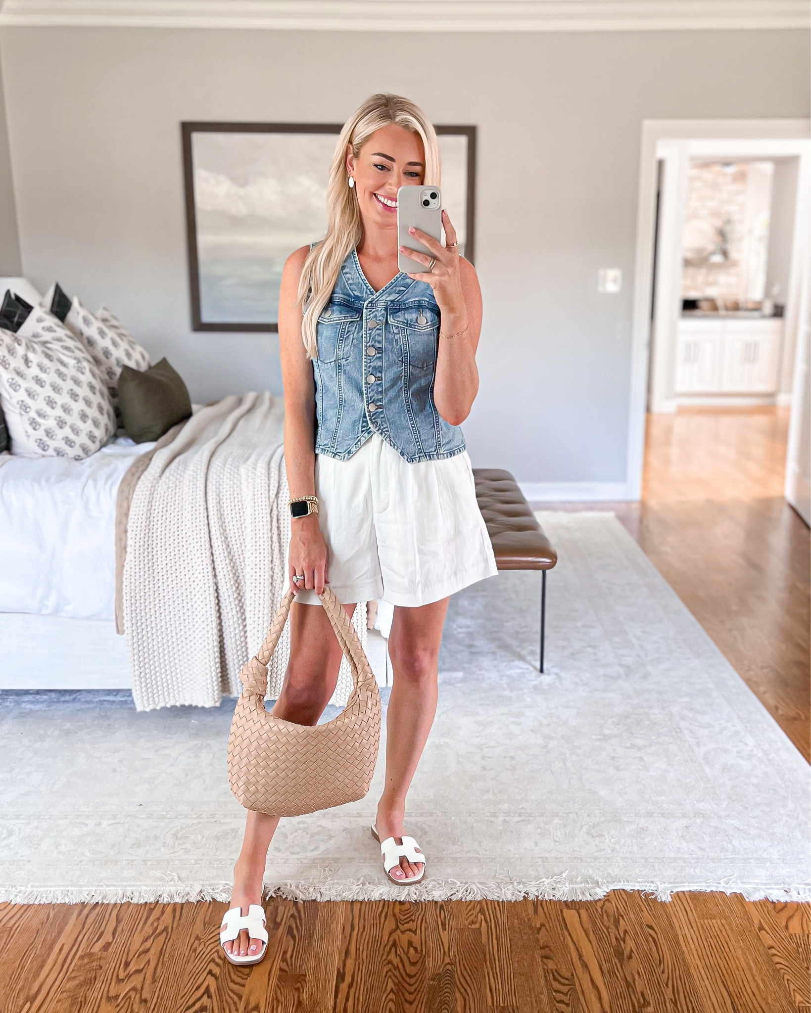 I’m wearing an XS in the vest & 4 in the shorts (both fit true to size)

Casual outfit, linen shorts, trouser shorts, Abercrombie shorts, summer outfit, denim vest, tailored vest, vest, target vest, sandals

#LTKStyleTip #LTKSeasonal #LTKFindsUnder50