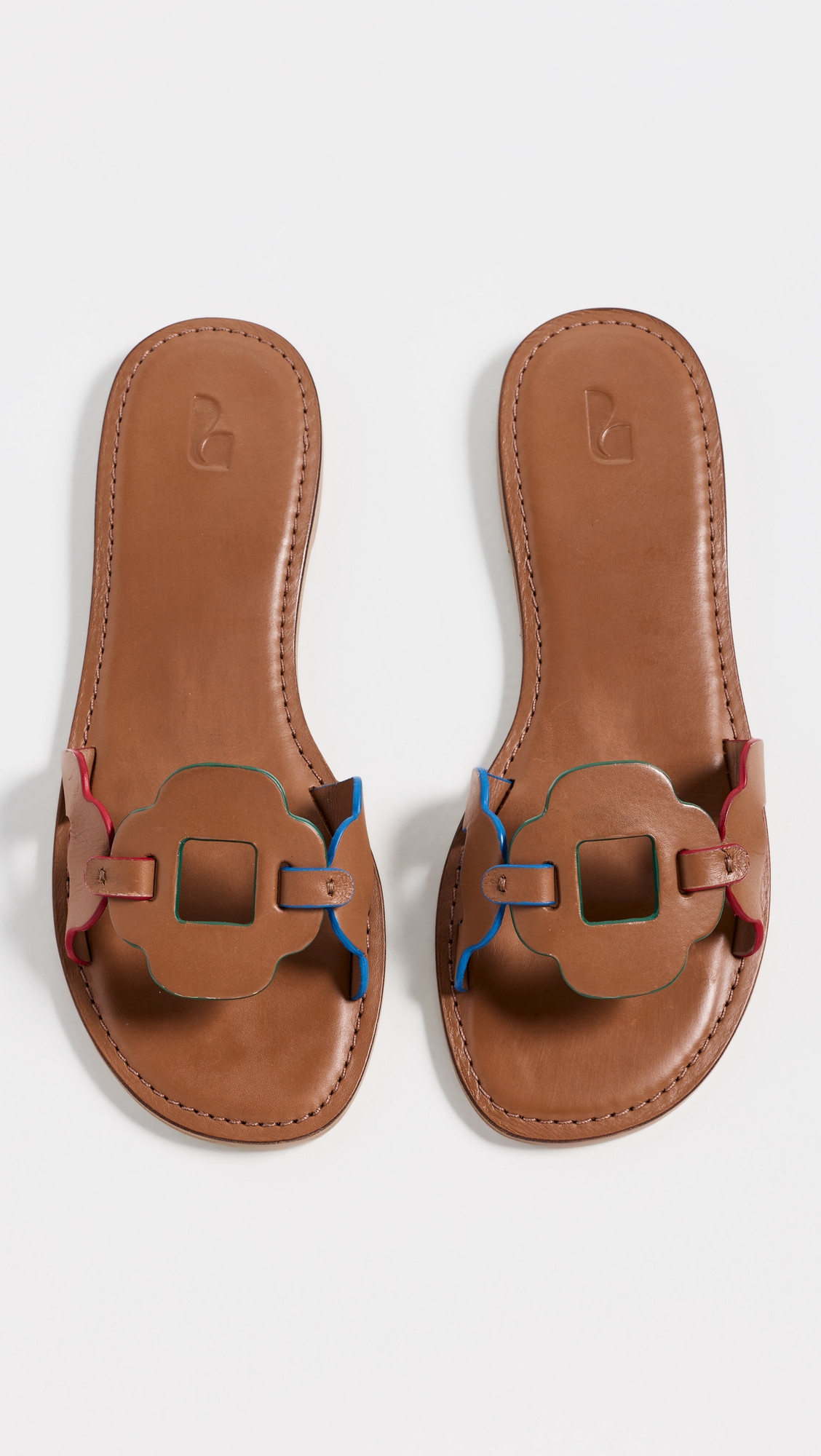 Larroudé Margherita Slides Caramel Leather 7.5 | Shopbop