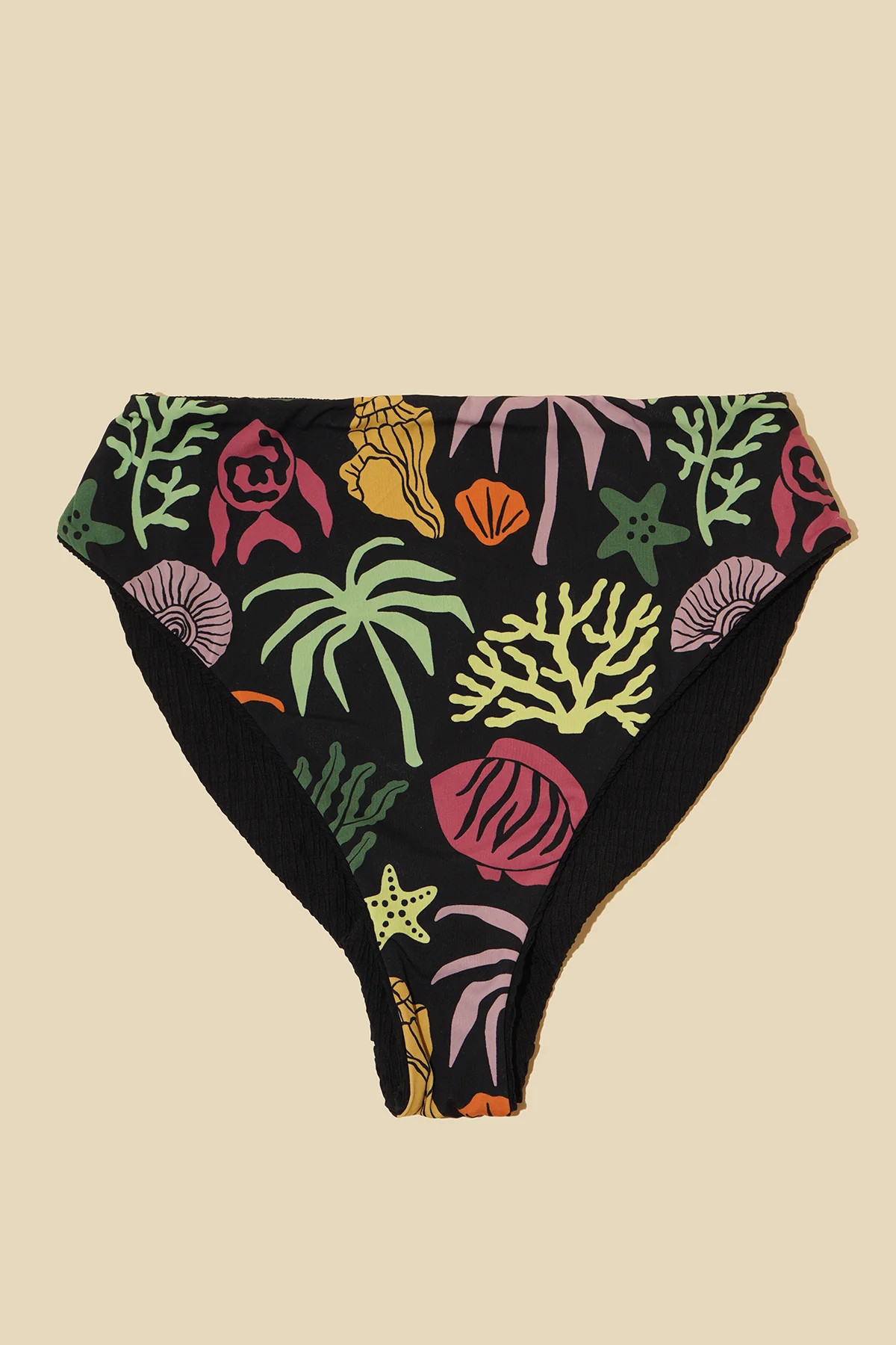 High Tide Reversible Cheeky Bikini Bottom - Black Dilly | POPFLEX