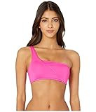 Seafolly Women's Standard One Shoulder Bandeau Bikini Top Swimsuit, Active Ultra Pink, 10 US | Amazon (US)