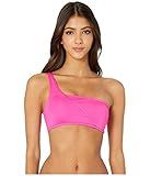 Seafolly Women's Standard One Shoulder Bandeau Bikini Top Swimsuit, Active Ultra Pink, 10 US | Amazon (US)