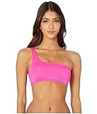 Seafolly Women's Standard One Shoulder Bandeau Bikini Top Swimsuit, Active Ultra Pink, 10 US | Amazon (US)