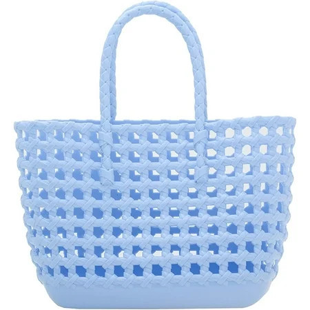 Kukuzhu Woven Jelly Bag, Rubber Tote Bag Waterproof Travel Bags for Women Washable Totes Handbag for Sports Beach Pool | Walmart (US)