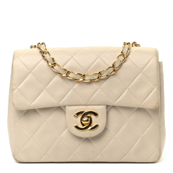 CHANEL

Lambskin Quilted Mini Square Flap Beige | Fashionphile