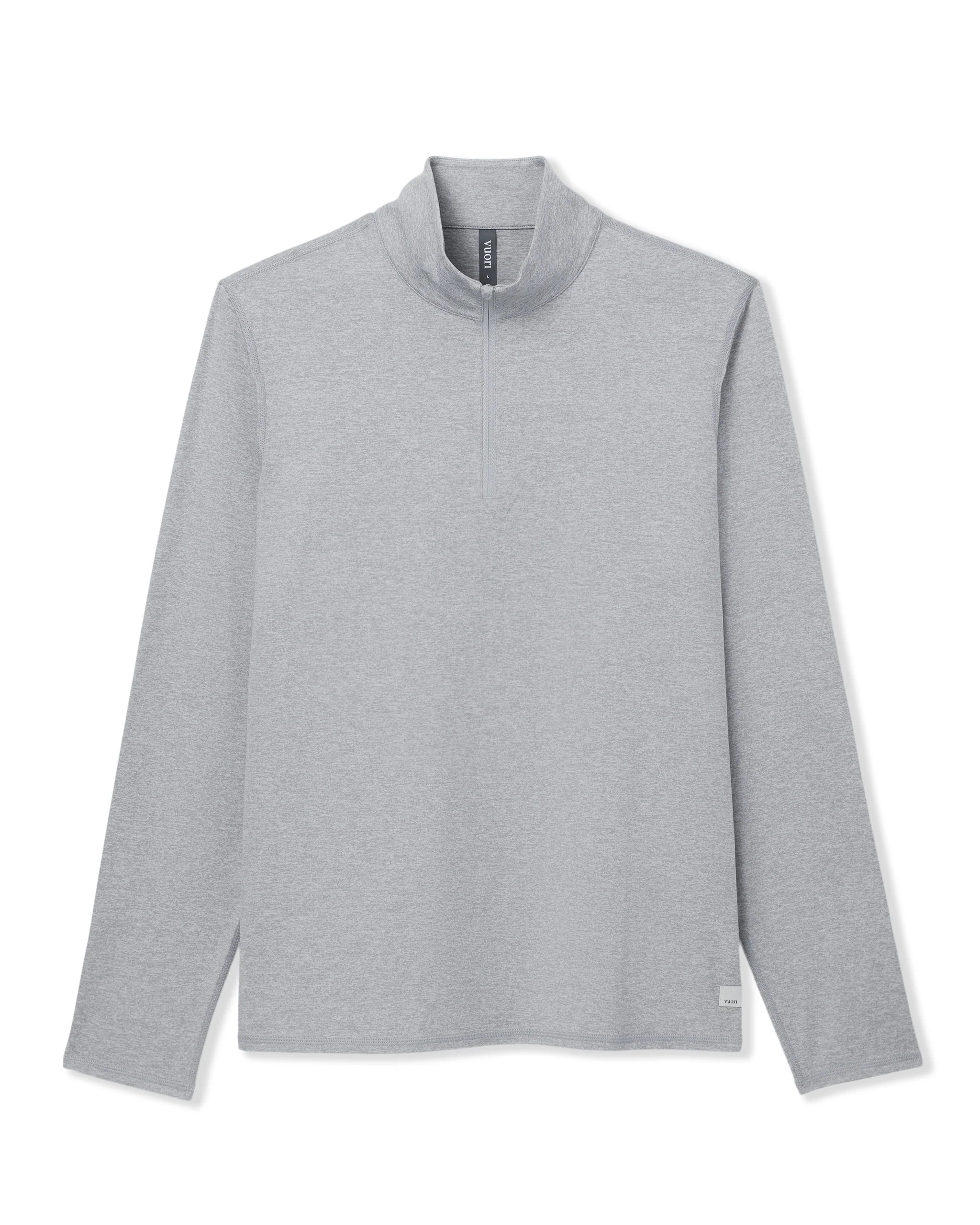Ponto Half Zip Mock Neck | Light Heather Grey | Vuori | Vuori Clothing (US & Canada)