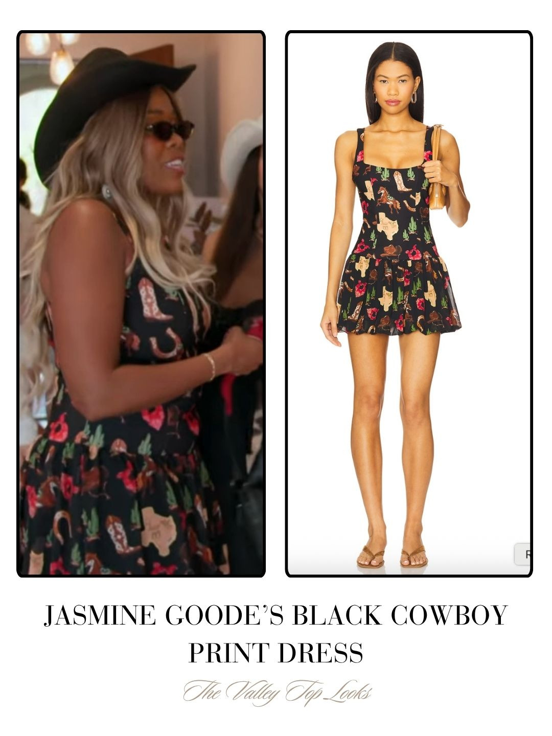 Jasmine Goode's Cowboy Print Dress on Season 3 Episode 3 of The Valley 

 