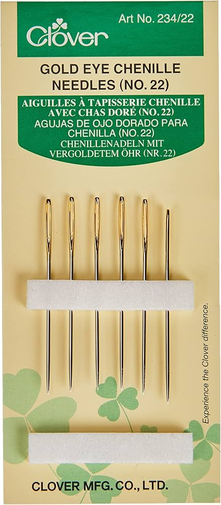 Clover Gold Eye Chenille Needles - Size 22 6/Pkg | Amazon (US)